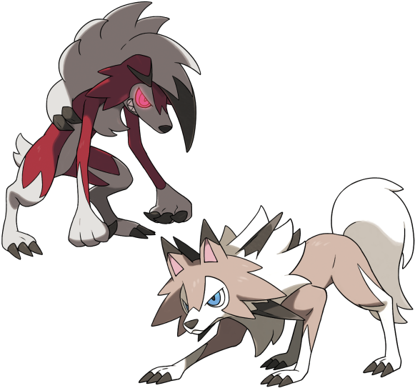 Lycanroc Pokemon PNG Isolated Transparent Image