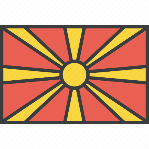 Macedonia Flag PNG Isolated Image