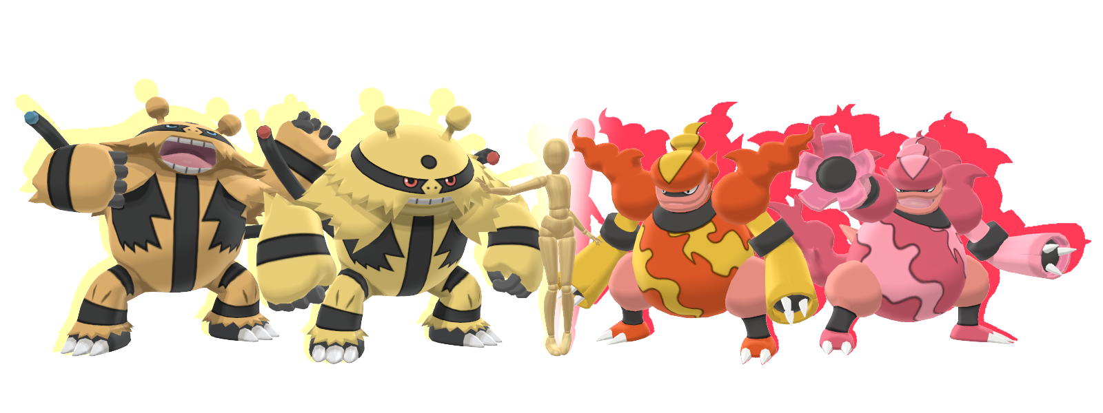 Magmortar Pokemon PNG Isolated Image