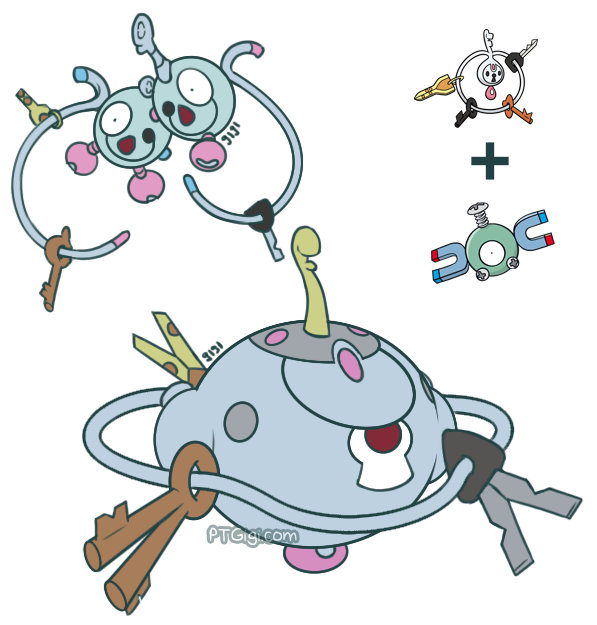 Magnemite Pokemon Background Isolated PNG