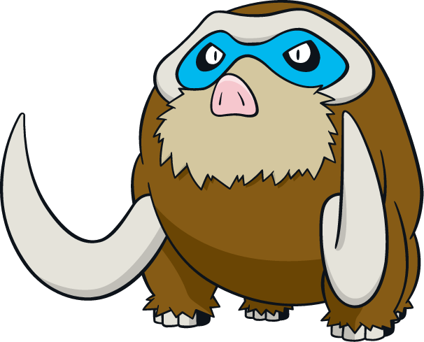 Mamoswine Pokemon PNG Isolated Clipart