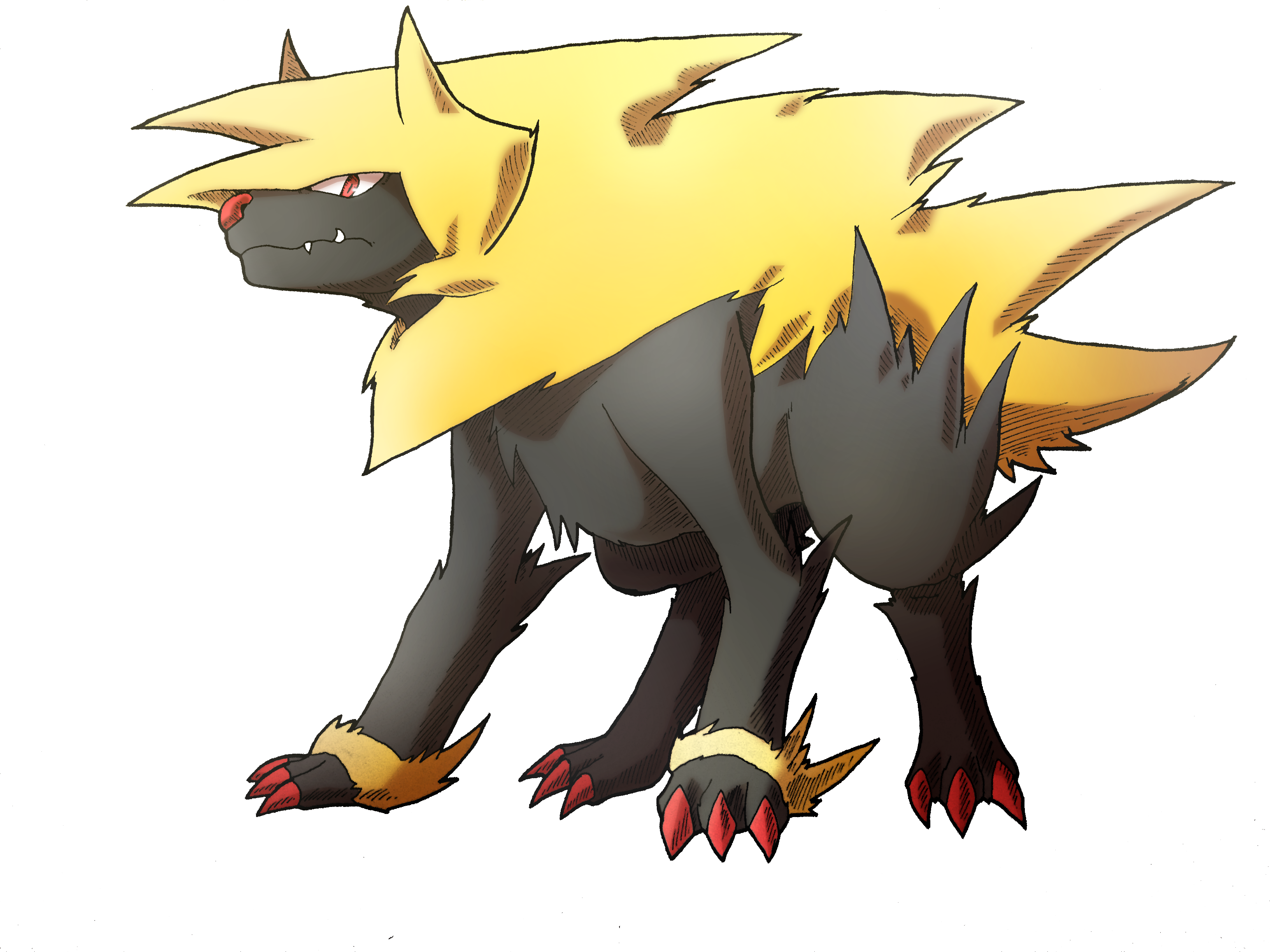 Manectric Pokemon PNG Isolated Clipart
