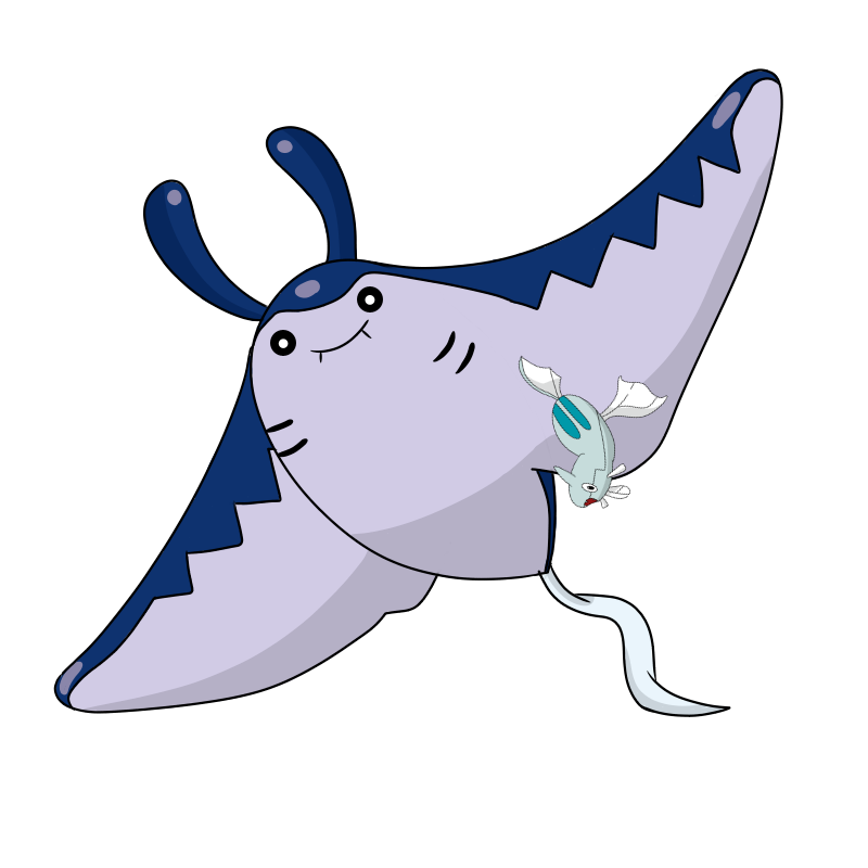 Mantine Pokemon PNG Isolated File
