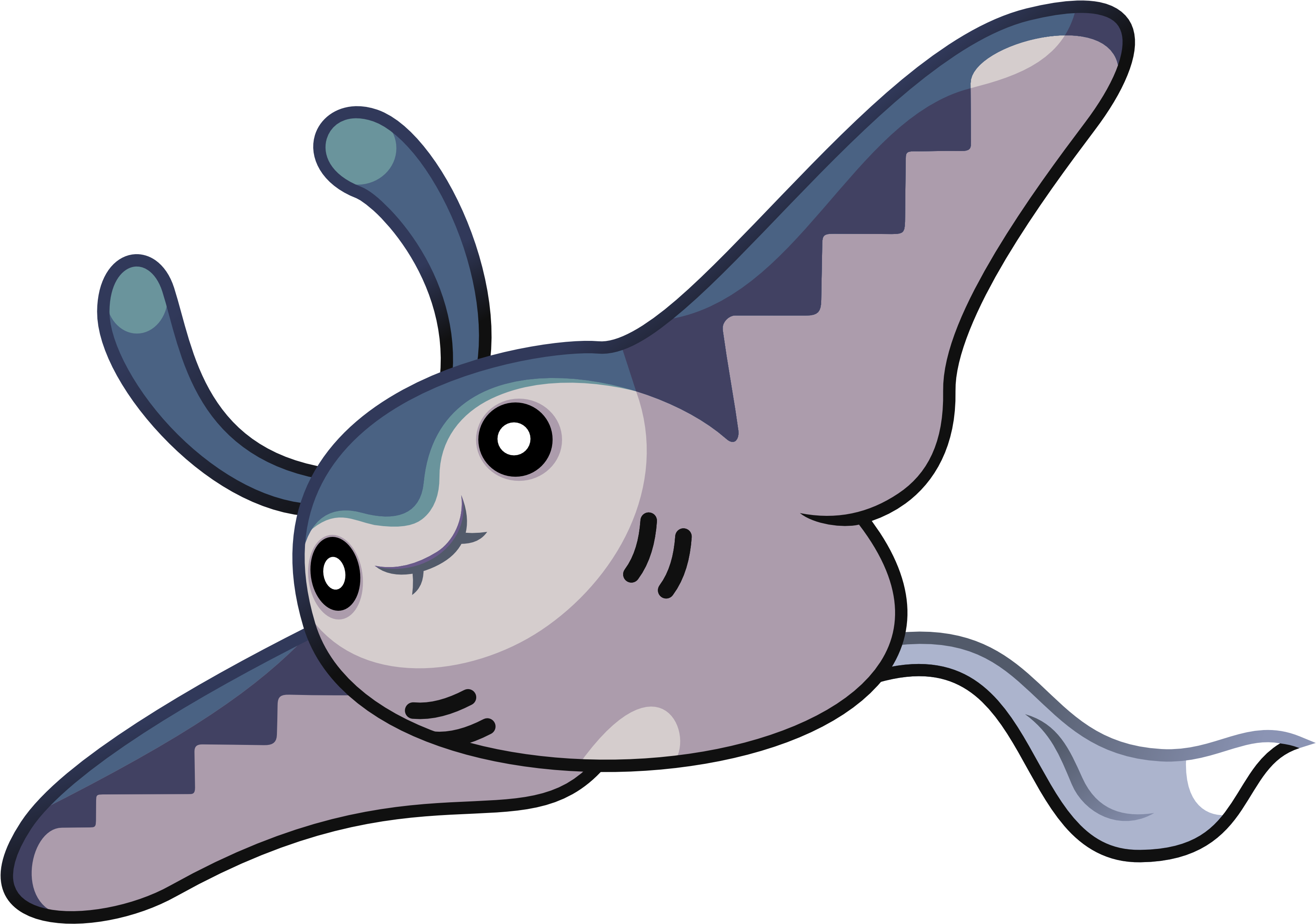 Mantine Pokemon PNG Isolated Picture