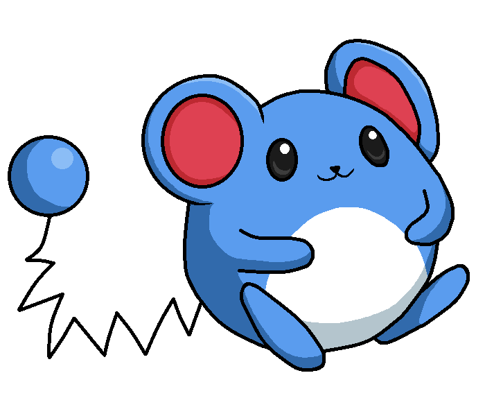 Marill Pokemon PNG Isolated Picture