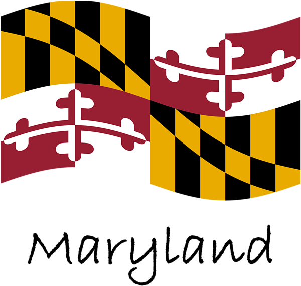 Maryland State Flag PNG Isolated Photo