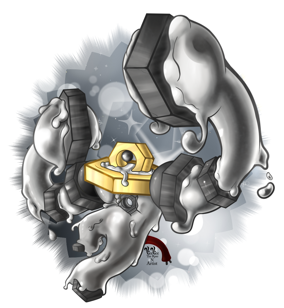 Melmetal Pokemon PNG Isolated Picture