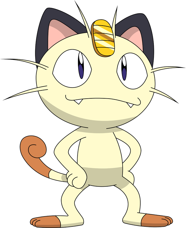 Meowth Pokemon PNG Background Image