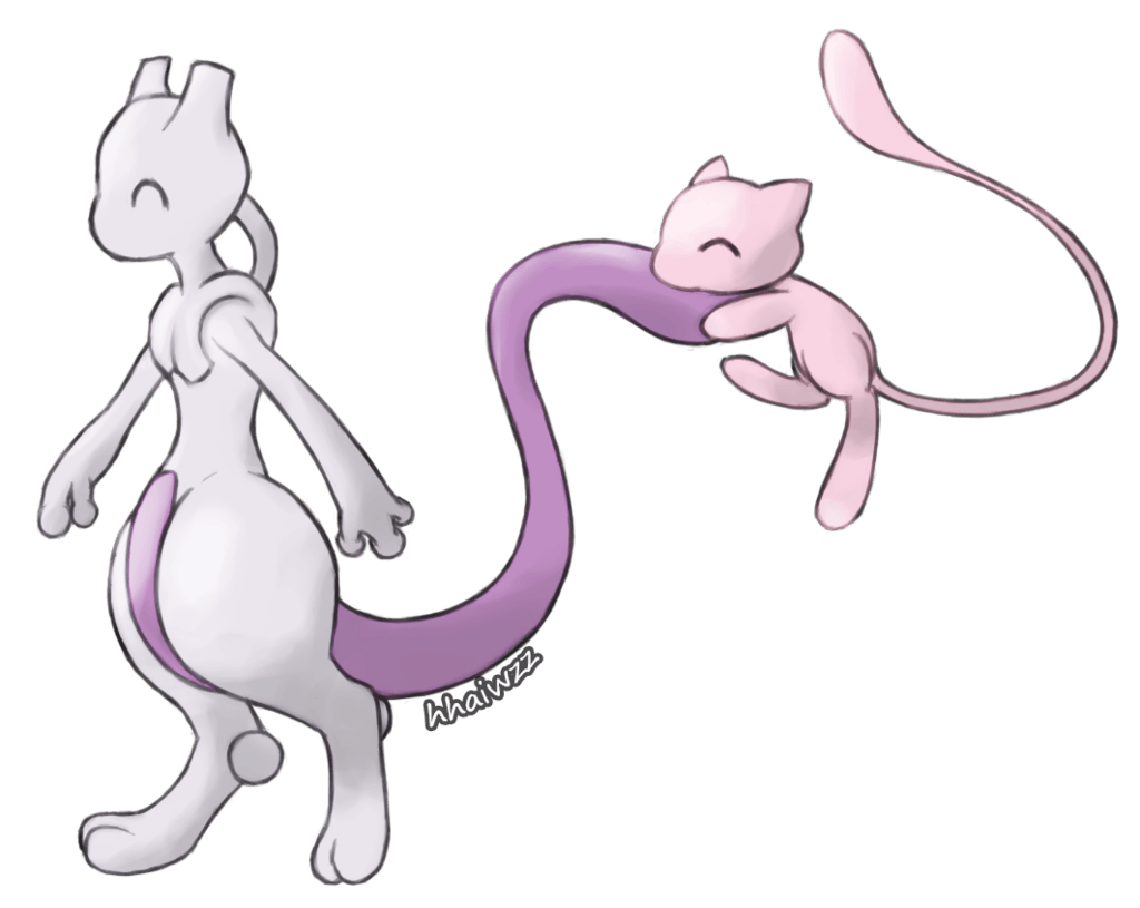 CUTE Mew, Pokemon Mew art transparent background PNG clipart