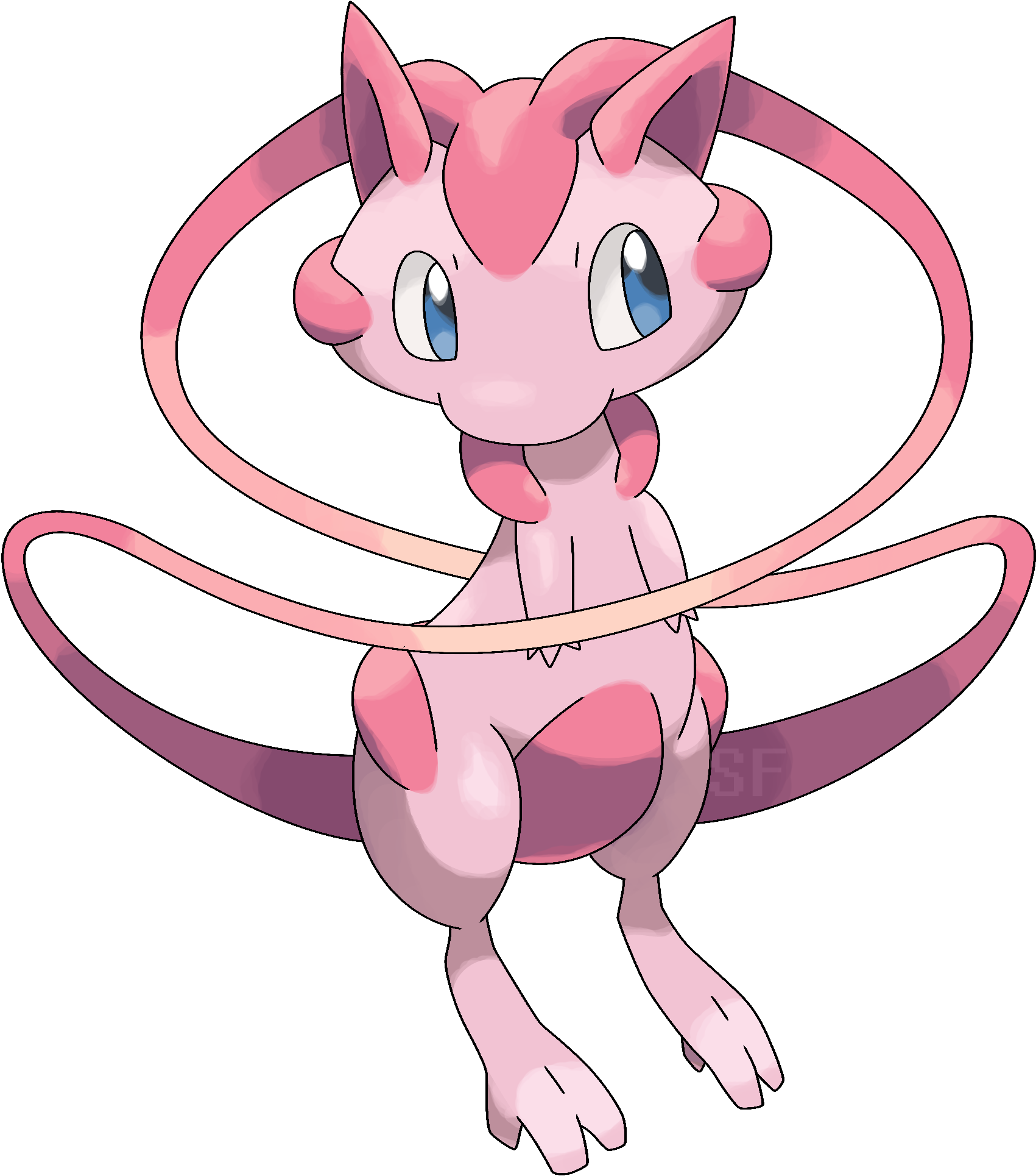 Pokemon Mew Colored Icon In Powerpoint Pptx Png And Editable