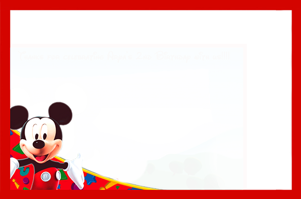 Mickey Mouse Frame PNG Free Download