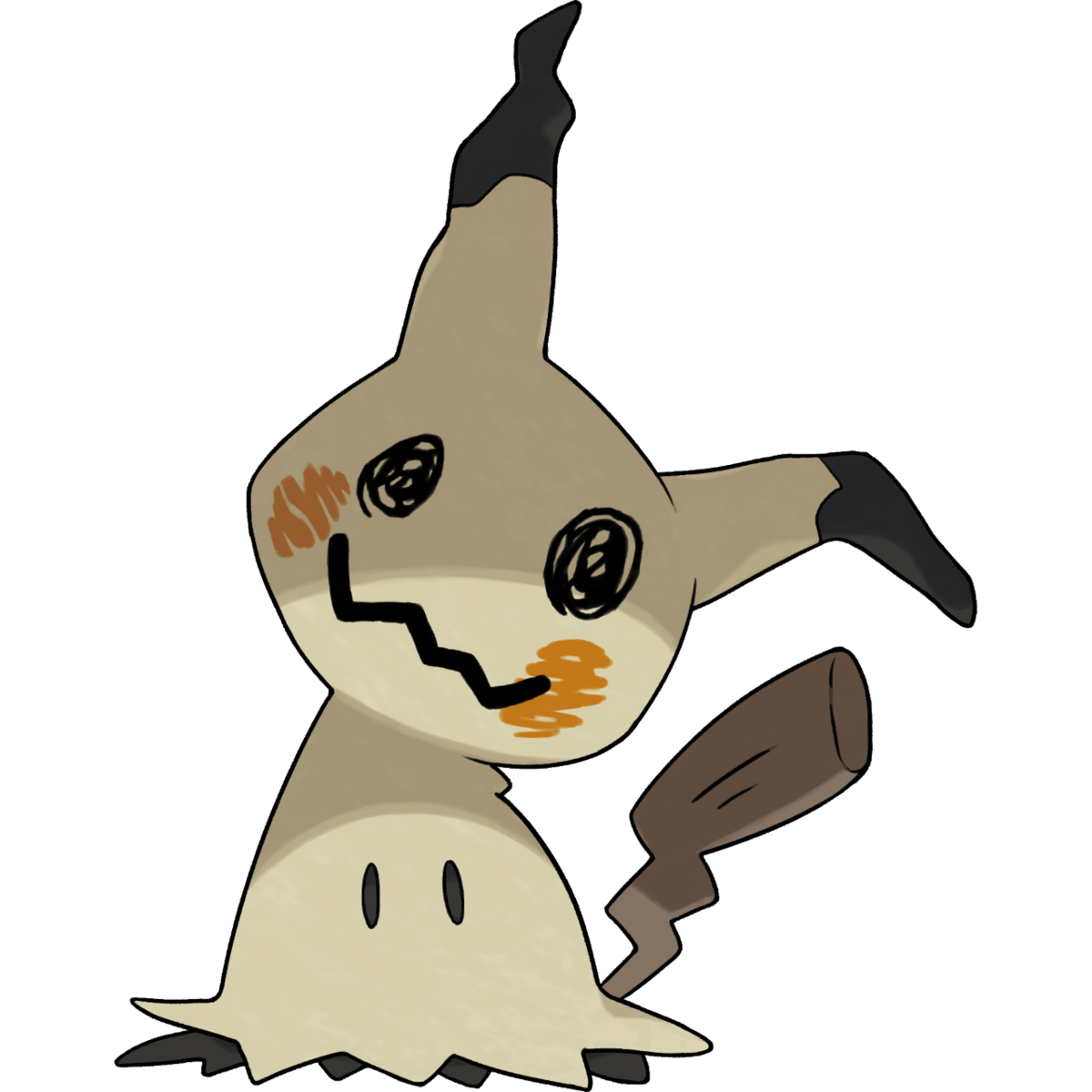 Mimikyu Pokemon PNG Background Isolated Image