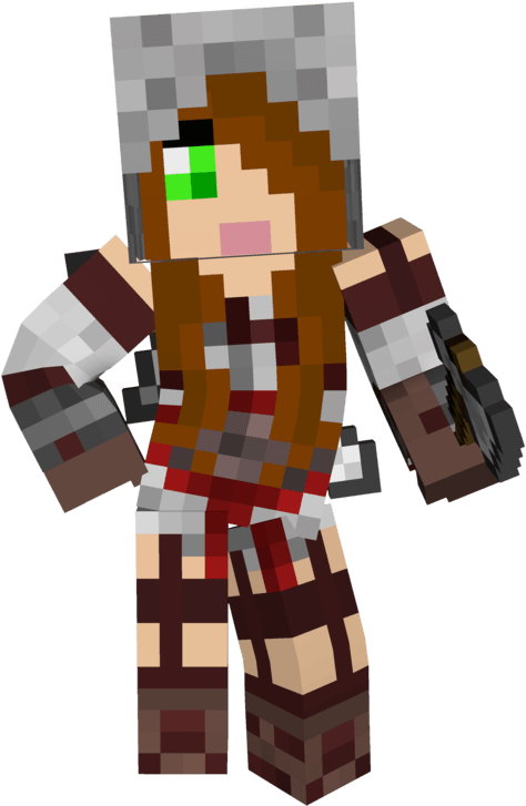 Minecraft Girl Skin PNG Isolated File