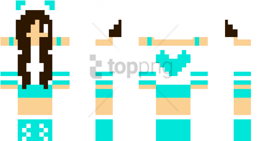 Minecraft Girl Skin PNG Isolated Image