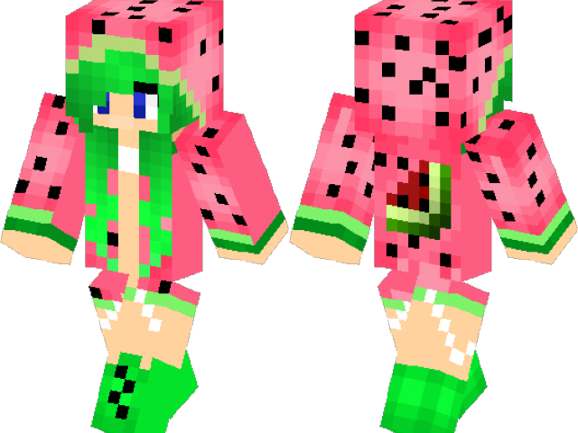 Minecraft Girl Skin PNG Isolated Pic