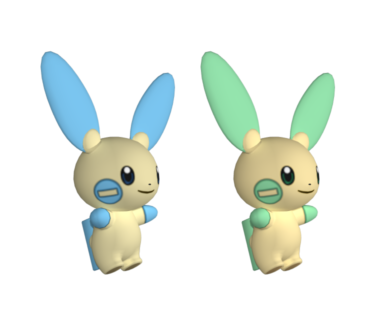 Minun Pokemon PNG Isolated Transparent
