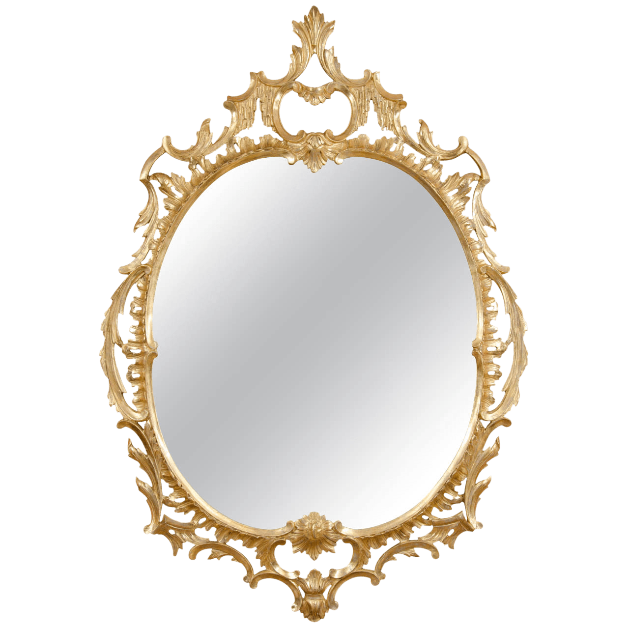 Mirror Gold Frame PNG HD