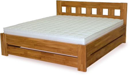 Modern Wooden Bed PNG File