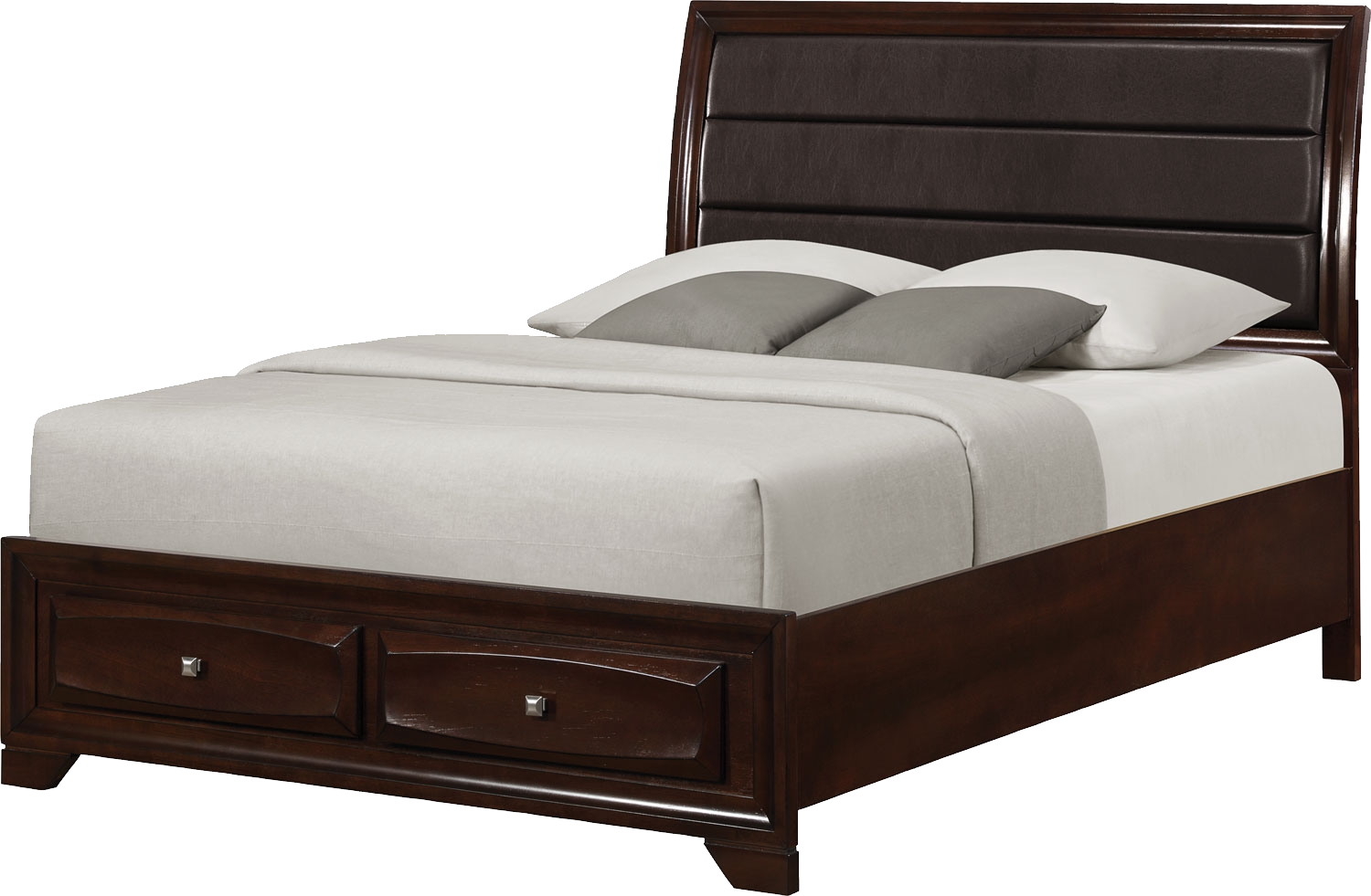 Modern Wooden Bed PNG HD
