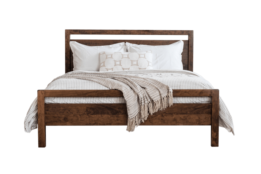 Modern Wooden Bed PNG Photo