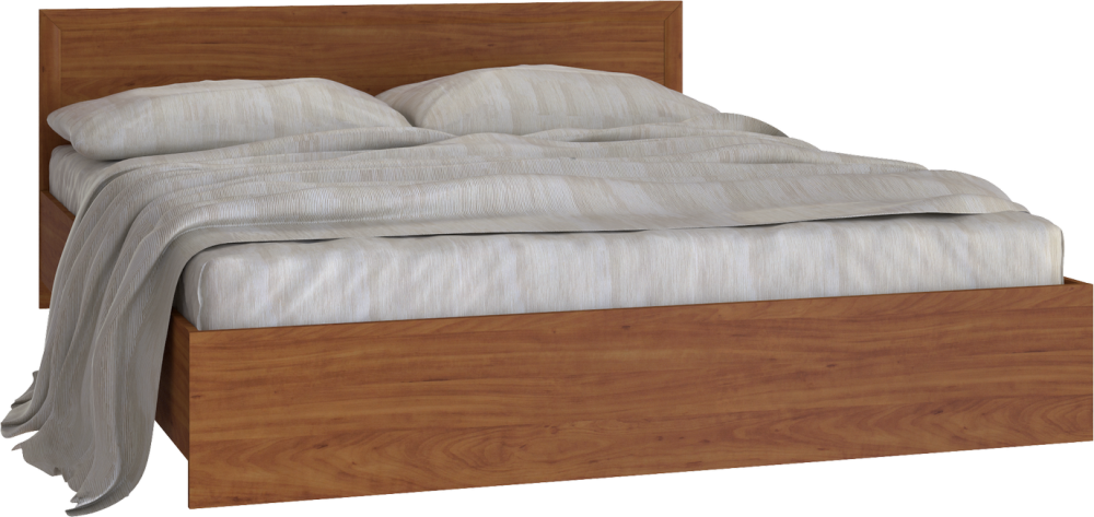 Modern Wooden Bed PNG