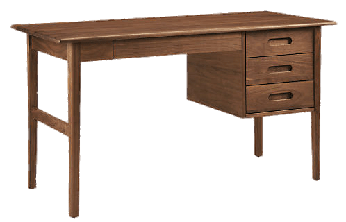 Modern Wooden Desk PNG File
