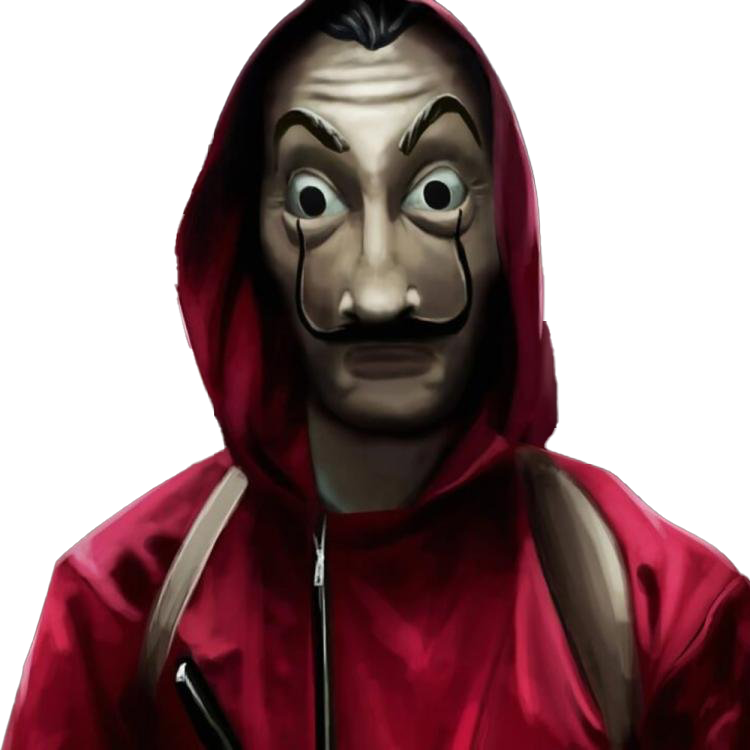 Money Heist Face Mask PNG HD Isolated