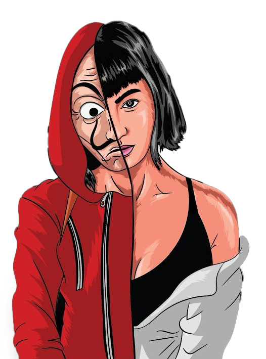 Money Heist Face Mask PNG Isolated HD