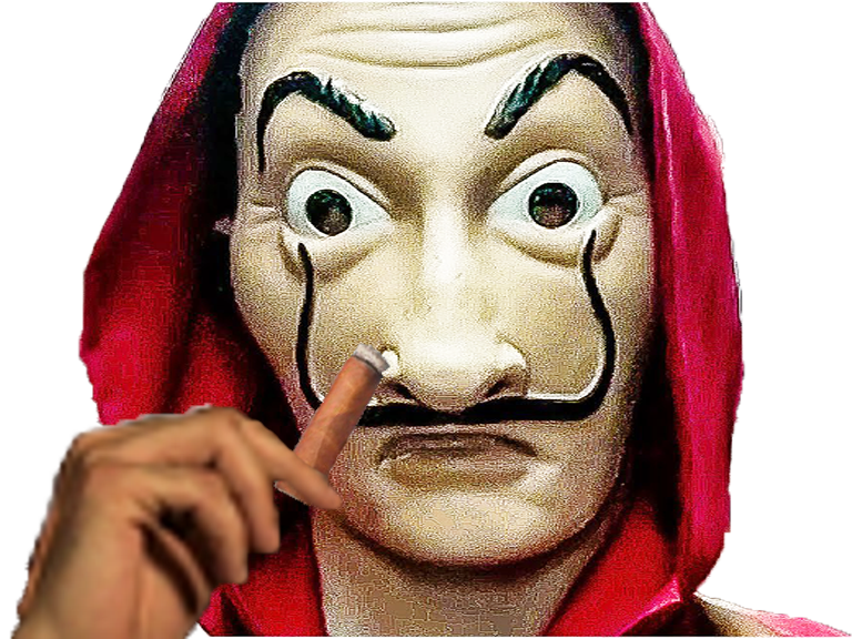 Money Heist Face Mask PNG Transparent