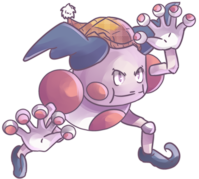 Mr. Mime Pokemon PNG Isolated Image
