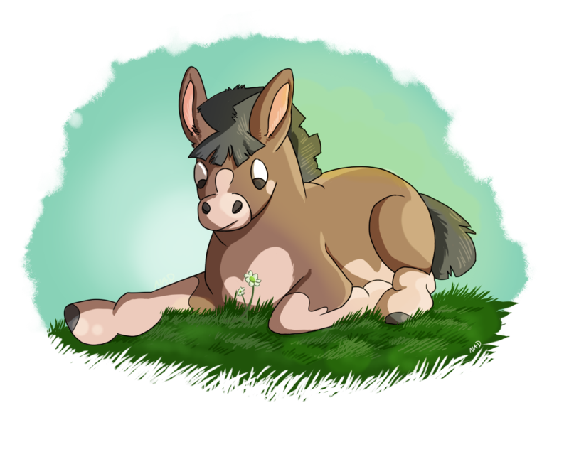 Mudbray Pokemon PNG Isolated Transparent