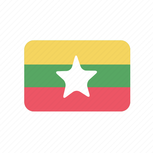 Myanmar Flag PNG HD Isolated