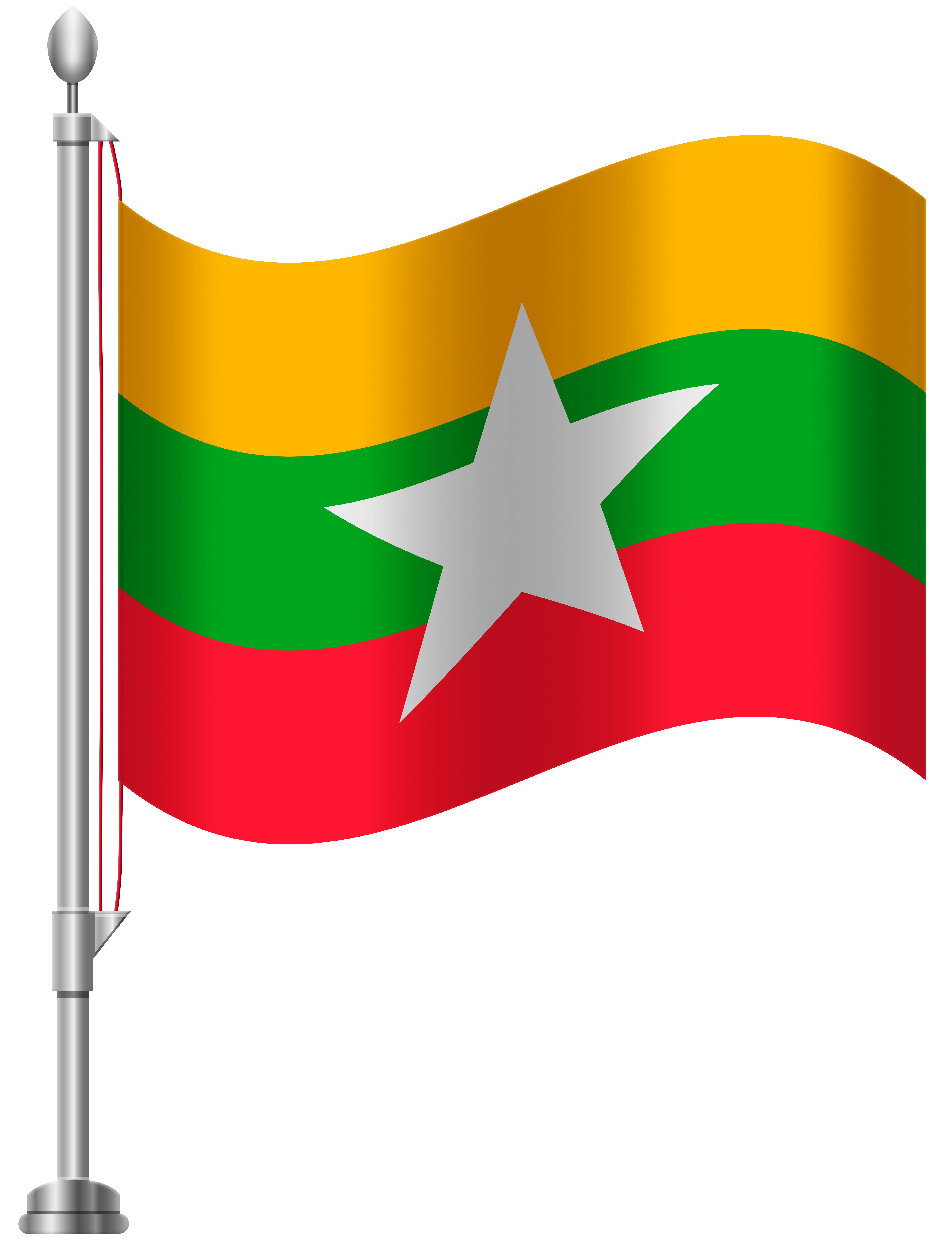 Myanmar Flag PNG Picture