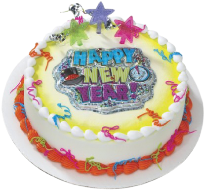New Year Cake PNG Isolated File