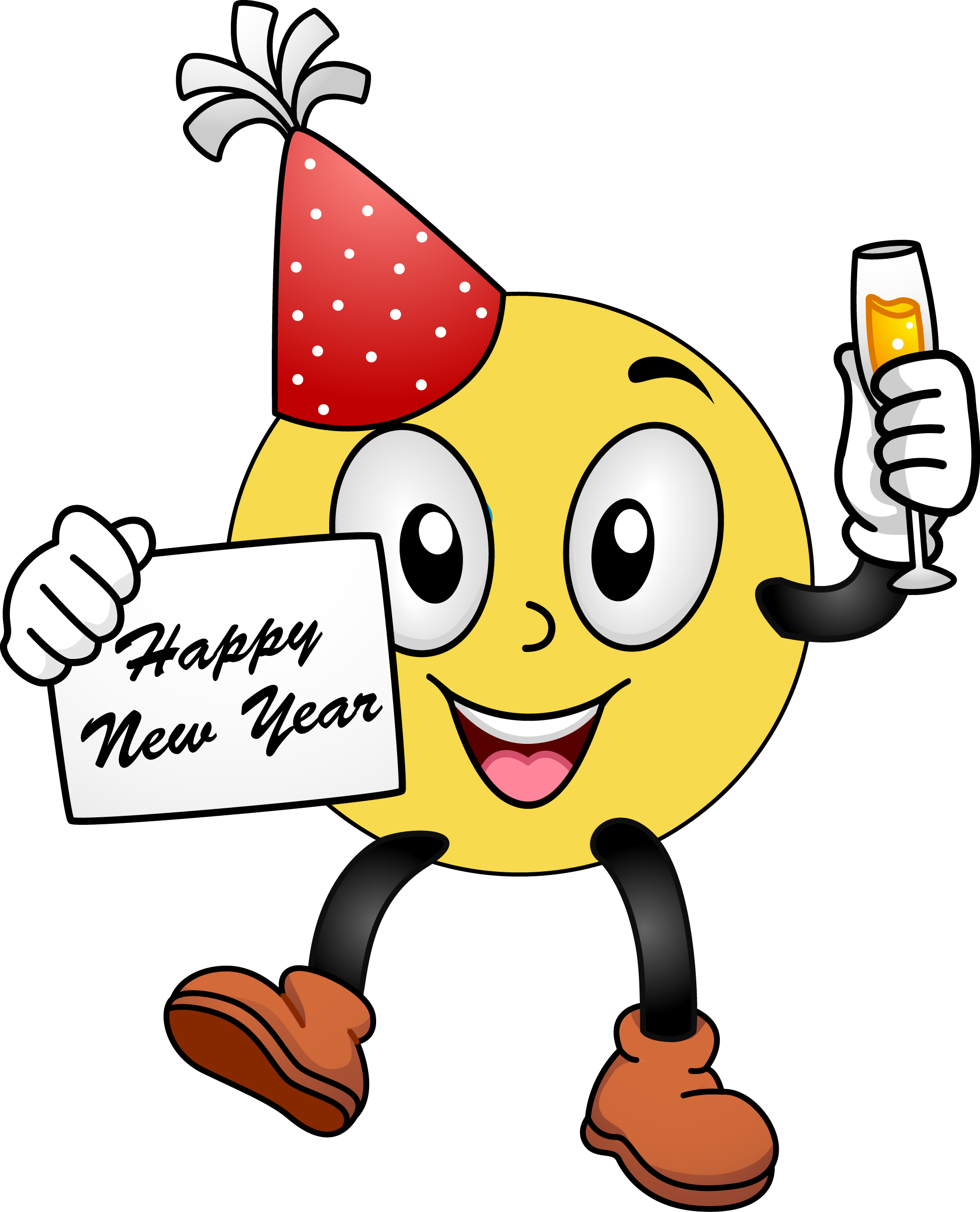 New Year Emoji PNG Clipart