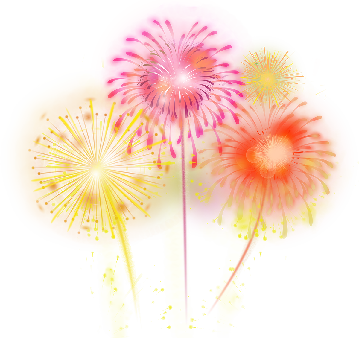New Year Fireworks PNG HD Isolated
