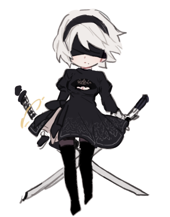 Nier Automata PNG Isolated Photo
