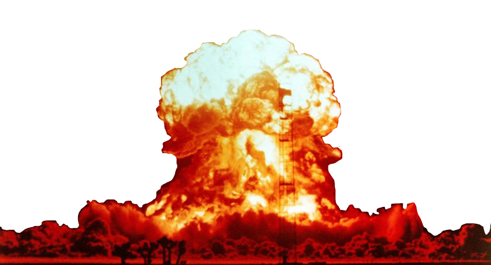Nuclear Bomb PNG Isolated Transparent Image