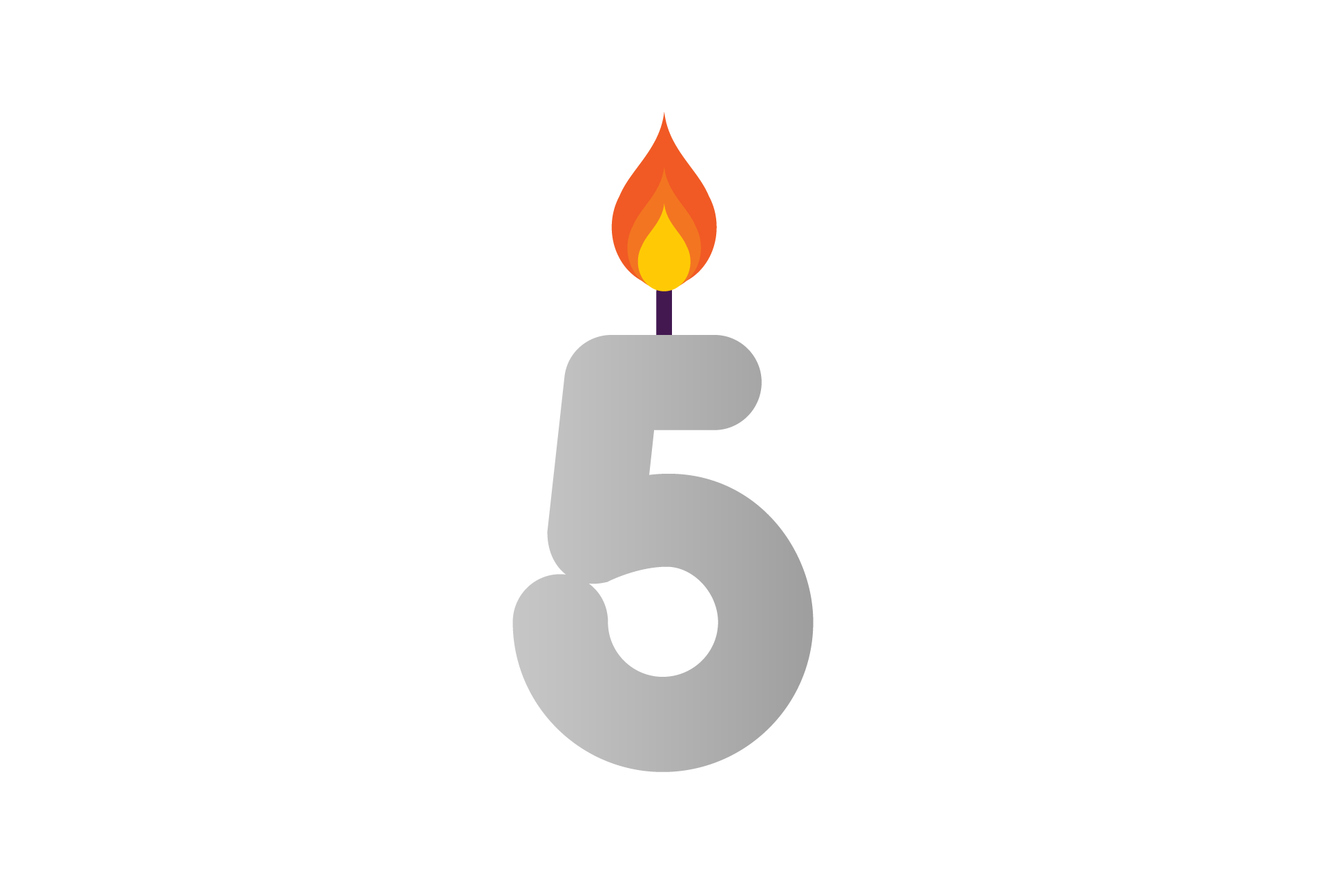 Number Candle PNG Isolated HD