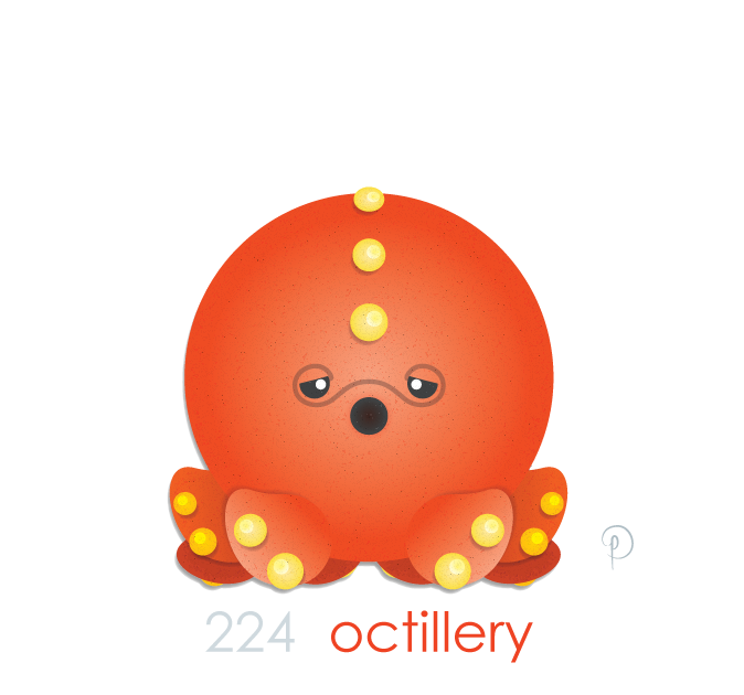 Octillery Pokemon PNG Isolated Photos