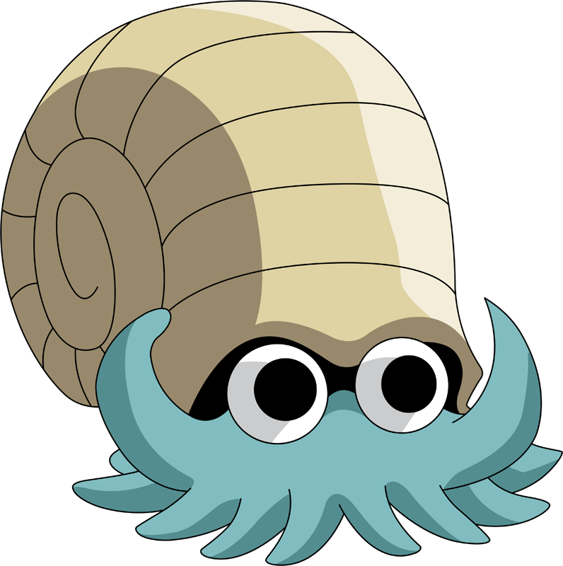 Omastar Pokemon PNG Isolated Pic