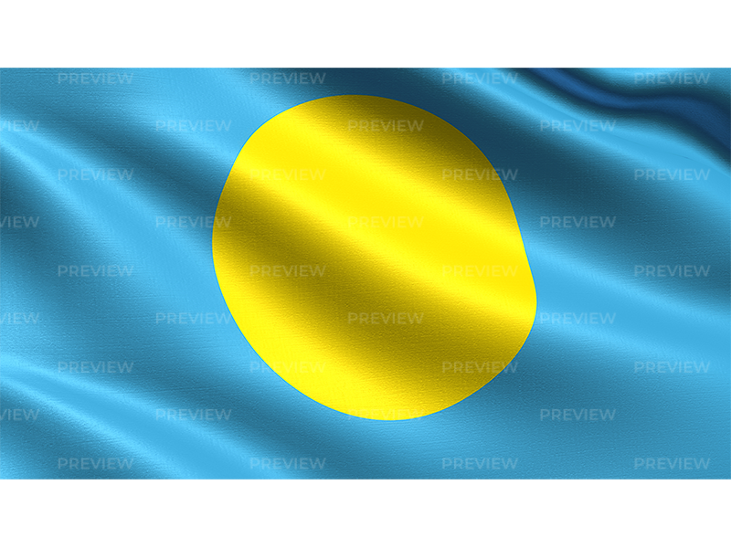 Palau Flag PNG Photo