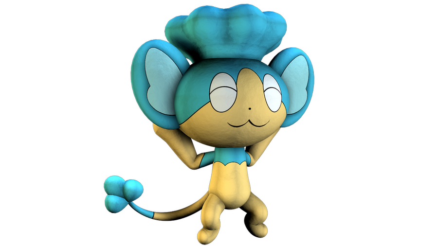 Panpour Pokemon PNG Isolated Pic