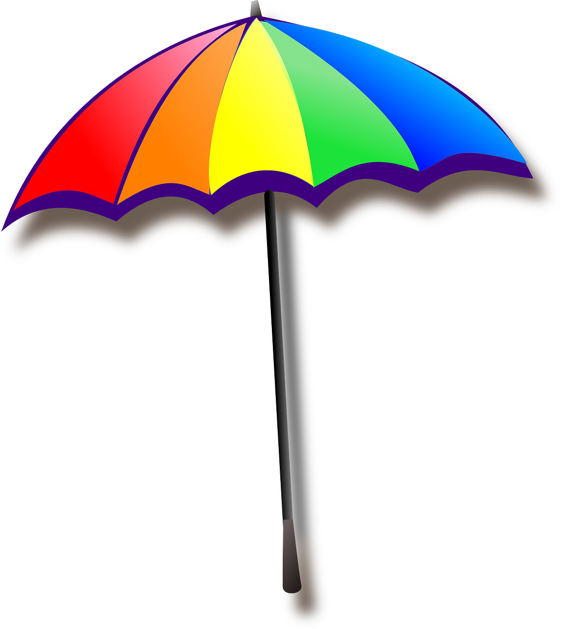 Parasol Rainbow Colours PNG Clipart