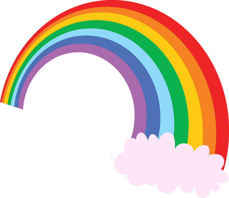 Parasol Rainbow Colours PNG Photo