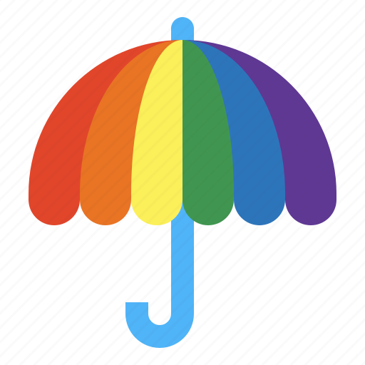 Parasol Rainbow Colours PNG