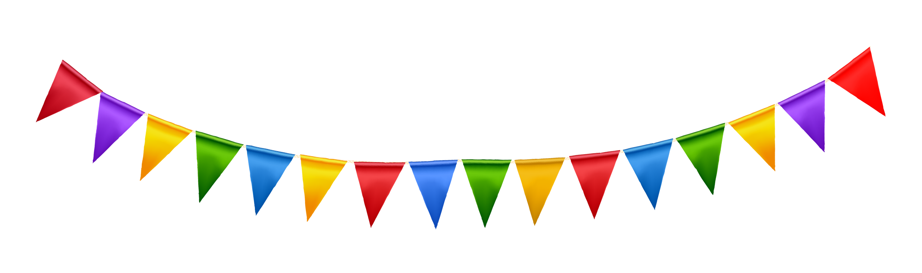Party Flags PNG HD Isolated