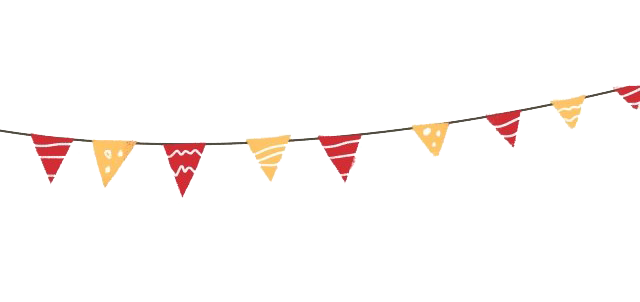 Party Flags PNG Isolated Transparent