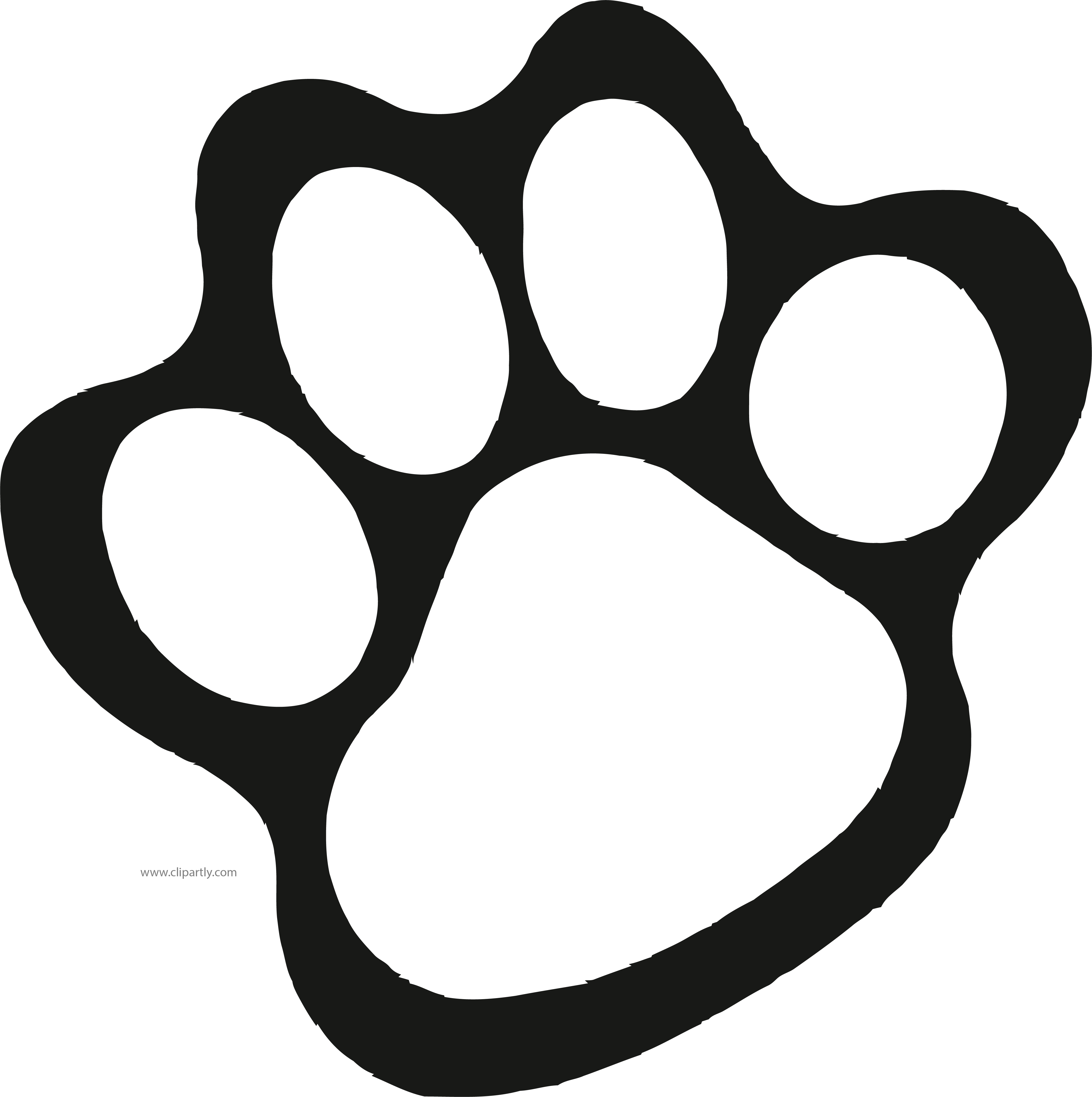 Paw Background Isolated PNG