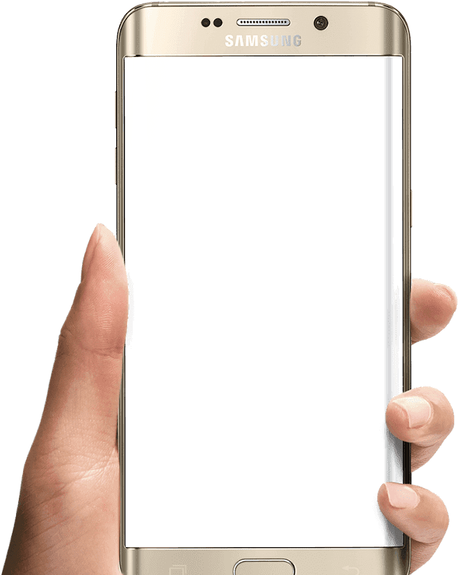Phone in Hand PNG Isolated File